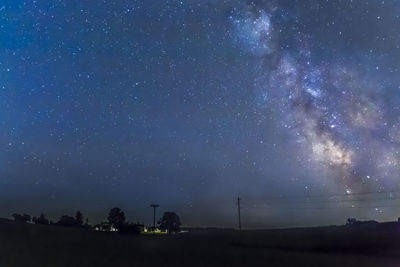 Low angle view of stars in sky