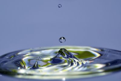 Close-up of water splashing on water