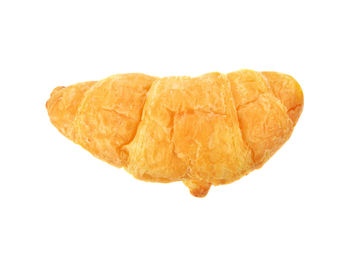 High angle view of bread against white background