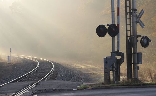 Railroad tracks against sky