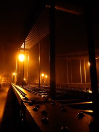 View of illuminated building at night