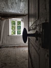 Close-up of window on wall