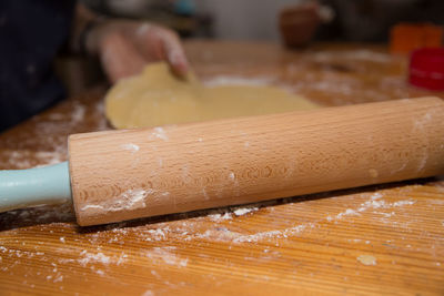 Close-up of wooden plank