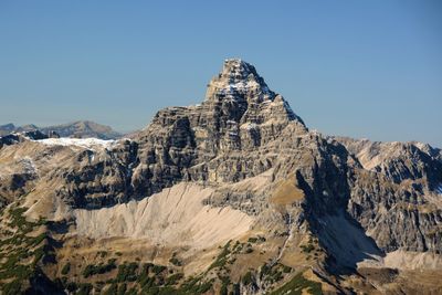 Scenic view of rock against sky