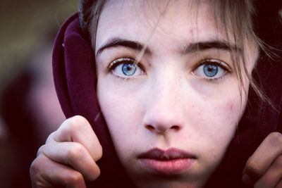 Close-up of young woman