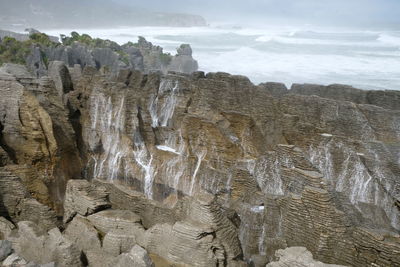 Rock formations on land