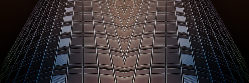 Low angle view of modern building against sky