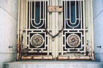 Clock on old building