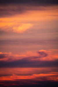 Low angle view of orange sky