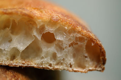 Close-up of ice cream over white background