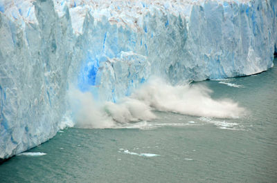 Scenic view of calbing glacier