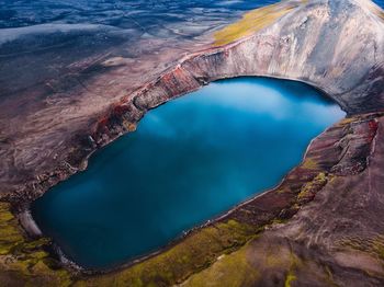 Aerial view of a lake