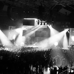 Group of people at music concert