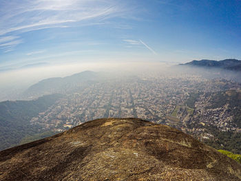 High angle view of landscape against sky