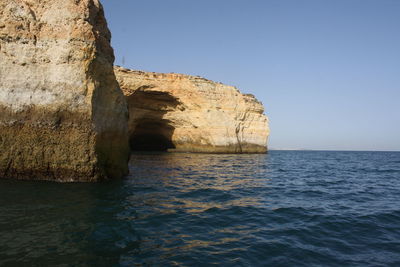 Rock formations in sea