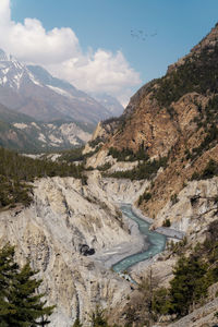 Annapurna circuit in black and white taken in april 2022