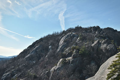 Rock formations against sky