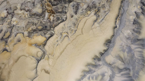 High angle view of sand on beach