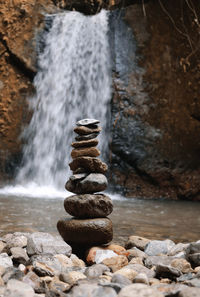 Stone and waterfall