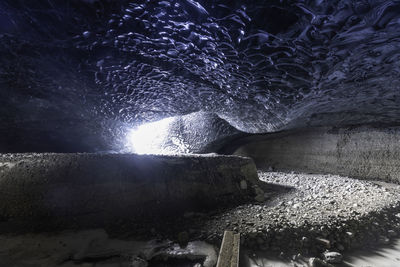 Interior of frozen cave