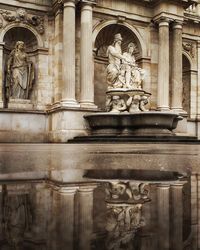 Low angle view of statue in fountain