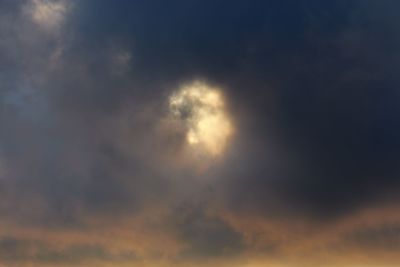 Low angle view of cloudy sky