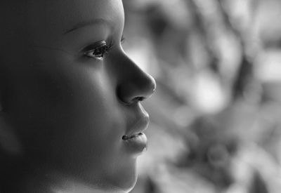 Close-up of mannequin