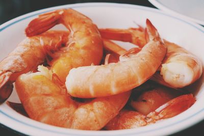 Close-up of seafood in plate