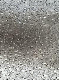 Close-up of raindrops on glass