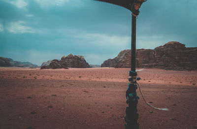 Scenic view of desert against sky