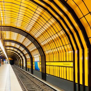 View of subway station platform