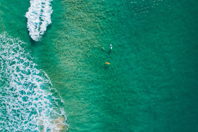 High angle view of pool in sea