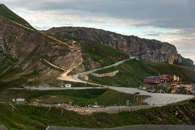 High angle view of landscape against sky