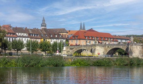 Scenery around the old main bridge in wuerzburg