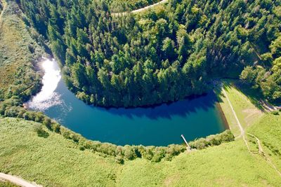 Aerial picture of unused reservoir 