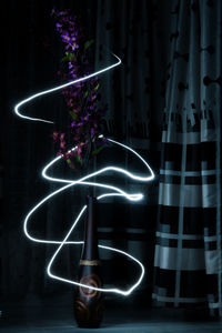 Digital composite image of illuminated lamp