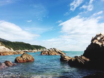 Scenic view of sea against sky