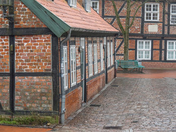 Footpath by building