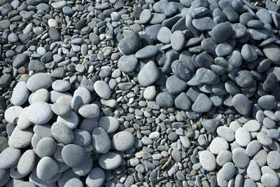 Full frame shot of pebbles on beach