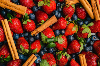 Full frame shot of strawberries