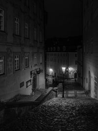 Illuminated lights at night