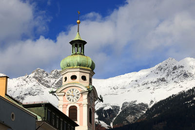 Low angle view of church against sky