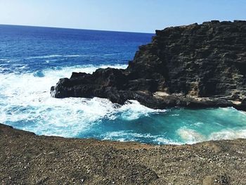Scenic view of sea against sky