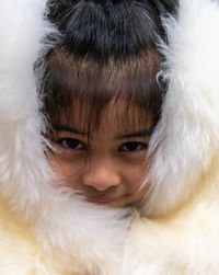 Close-up portrait of cute baby