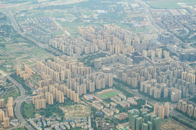 High angle view of cityscape