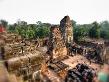 Low angle view of old ruin