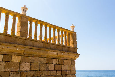 Low angle view of historical building against sky