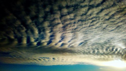 Low angle view of cloudy sky