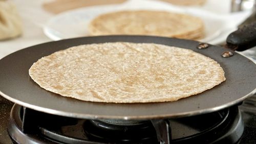 Close-up of bread in plate