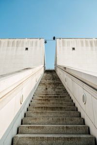 Low angle view of staircase against building